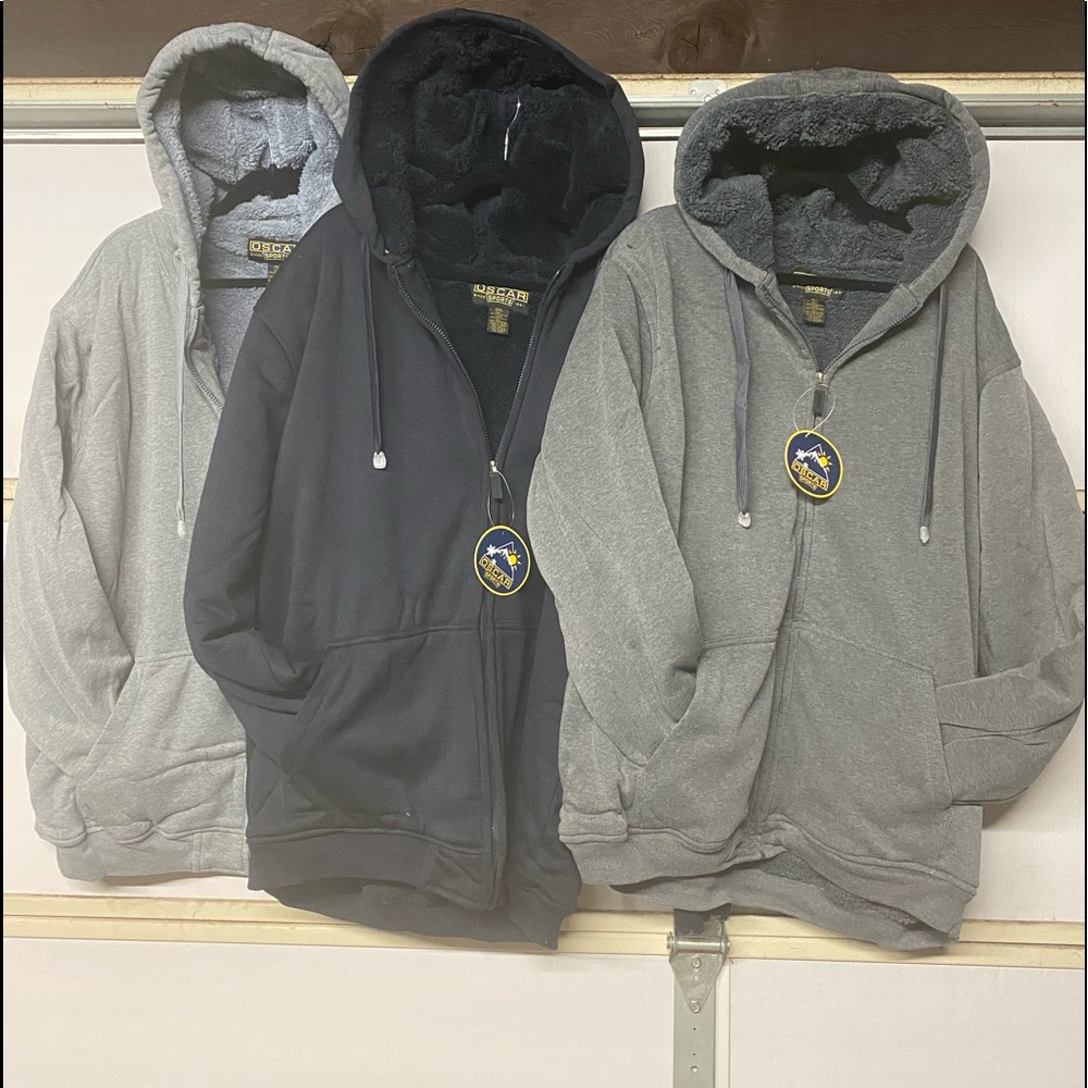 Sherpa lined full zip heavy weight hoodies new!!